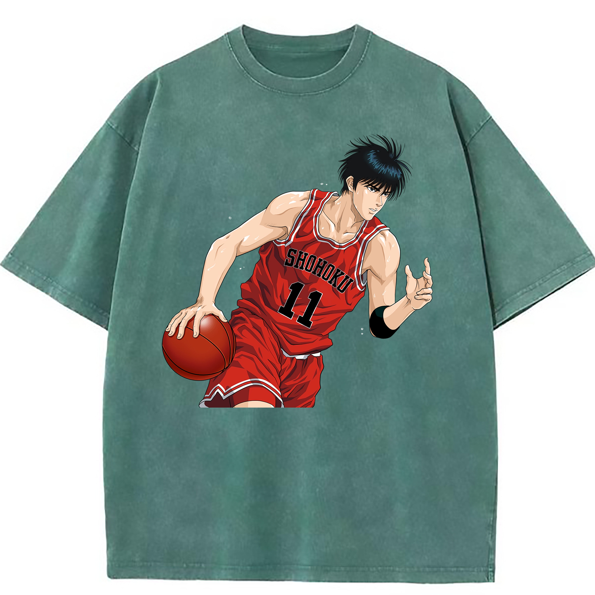 （画像用） SLAM DUNK／スラムダンク 綿100% ヴィンテージ風 半袖Tシャツ（フロントプリント）